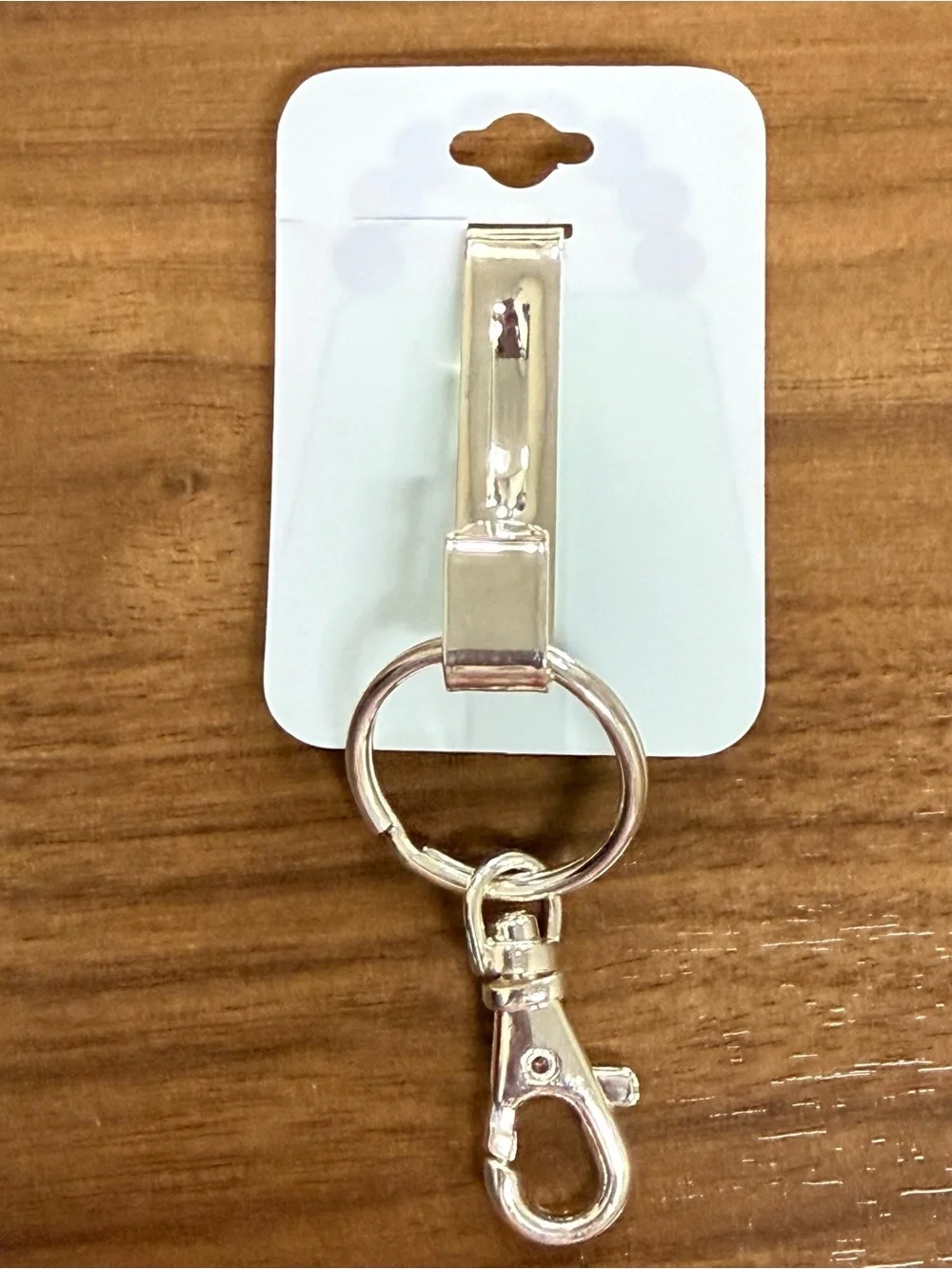 Silver Fleur-de-Lis Keychain Clip